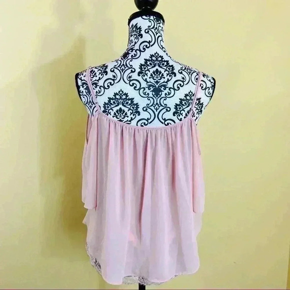 Forever 21  Cold Shoulder Lacy Light Weight Blouse - Picture 8 of 11